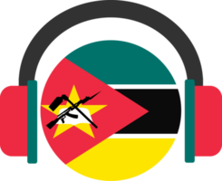 bandeira de fone de ouvido de moçambique. png