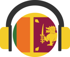 bandeira de fone de ouvido do sri lanka. png