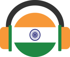 Indien hörlurar flagga. png