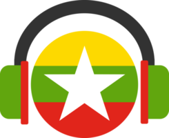 Myanmar-Kopfhörer-Flagge. png