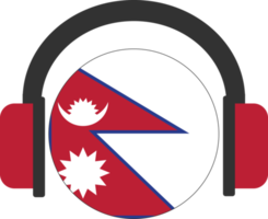 bandeira de fone de ouvido do nepal. png
