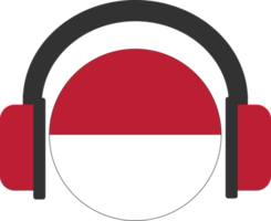 indonesien hörlurar flagga. png