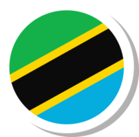 forma de círculo de bandeira da tanzânia, ícone de bandeira. png