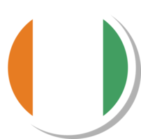 forme de cercle de drapeau de côte d'ivoire, icône de drapeau. png