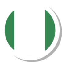 forma de círculo de bandera de nigeria, icono de bandera. png