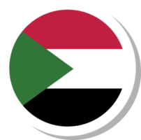 sudan flagga cirkel form, flagga ikon. png