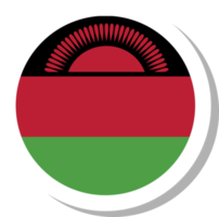 forma de círculo de bandera de malawi, icono de bandera. png