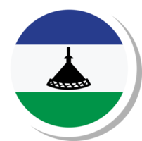 forme de cercle de drapeau du lesotho, icône de drapeau. png