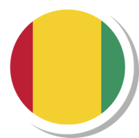 forme de cercle de drapeau de Guinée, icône de drapeau. png