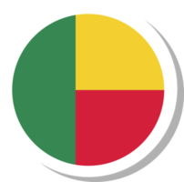 forma de círculo de bandeira benin, ícone de bandeira. png