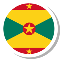 Grenada flag circle shape, flag icon. png