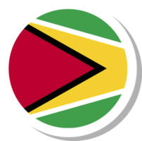 Guyana vlag cirkel vorm geven aan, vlag icoon. png