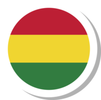 forme de cercle de drapeau bolivie, icône de drapeau. png