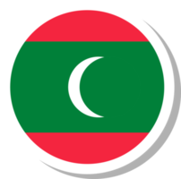 forme de cercle de drapeau des maldives, icône de drapeau. png