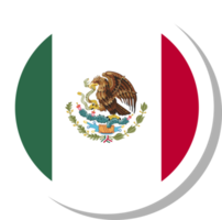 forma de círculo de la bandera de México, icono de la bandera. png