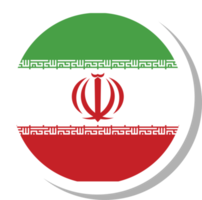 forme de cercle de drapeau iranien, icône de drapeau. png