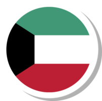 forma de círculo de bandeira do kuwait, ícone de bandeira. png