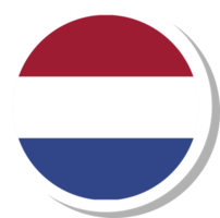 Niederlande Flagge Kreisform, Flaggensymbol. png