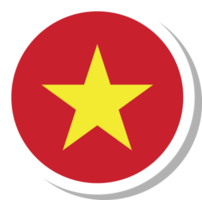 forme de cercle de drapeau vietnam, icône de drapeau. png