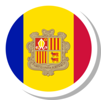 Andorra vlag cirkel vorm geven aan, vlag icoon. png