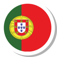Forma de círculo de bandera portuguesa, icono de bandera. png