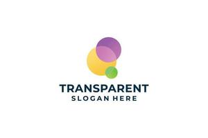 concepto de diseño de logotipo abstracto transparente vector