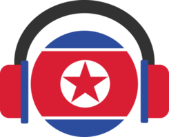 nord Corea cuffie bandiera. png