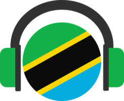 Bandeira de fone de ouvido da Tanzânia. png