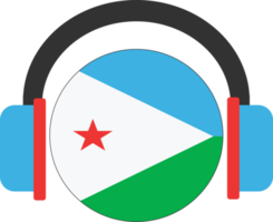 bandeira de fone de ouvido djibuti. png