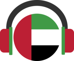 Bandeira de fone de ouvido dos Emirados Árabes Unidos. png