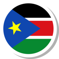 South Sudan flag circle shape, flag icon. png