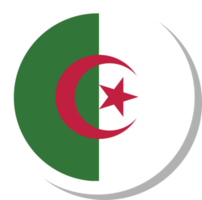 forma de círculo de bandera de Argelia, icono de bandera. png