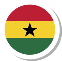 Ghana vlag cirkel vorm geven aan, vlag icoon. png