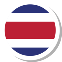 Costa Rica flag circle shape, flag icon. png