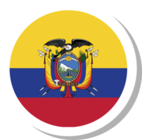 Ecuador vlag cirkel vorm geven aan, vlag icoon. png