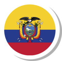 ecuador flagga cirkel form, flagga ikon. png