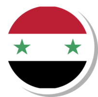 syrien flagga cirkel form, flagga ikon. png