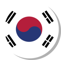 Kreisform der Südkorea-Flagge, Flaggensymbol. png