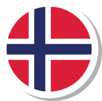 Noorwegen vlag cirkel vorm geven aan, vlag icoon. png