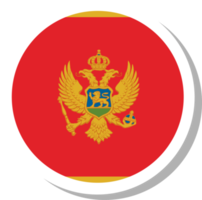 Montenegro Flagge Kreisform, Flaggensymbol. png
