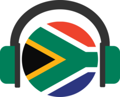 bandeira de fone de ouvido da áfrica do sul. png