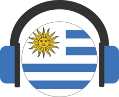 uruguay hörlurar flagga. png