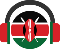 bandera de auriculares de Kenia. png