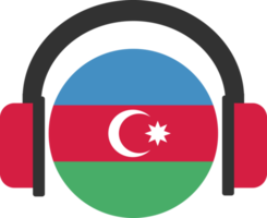 azerbaijan hörlurar flagga. png