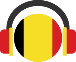 Bandeira de fone de ouvido da Bélgica. png