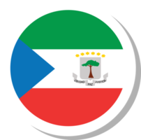 forma de círculo de bandera de guinea ecuatorial, icono de bandera. png