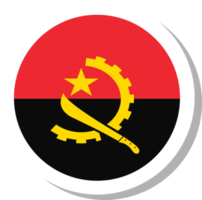 forma de círculo de bandeira de angola, ícone de bandeira. png