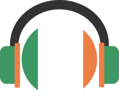 bandeira de fone de ouvido da irlanda. png