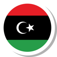 forma de círculo de bandeira da Líbia, ícone da bandeira. png