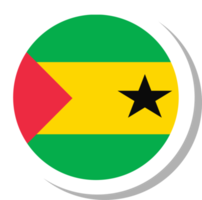 Sao Tome and Principe flag circle shape, flag icon. png